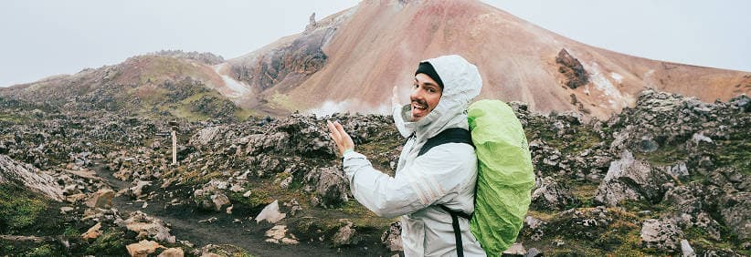Half-Price Adventures — Up to 50% Off Iceland Camper & RV Rentals in Low Season Campervan on an Iceland road in the low season, highlighting up to 50% off rental rates—smart choice for budget travelers planning adventures.